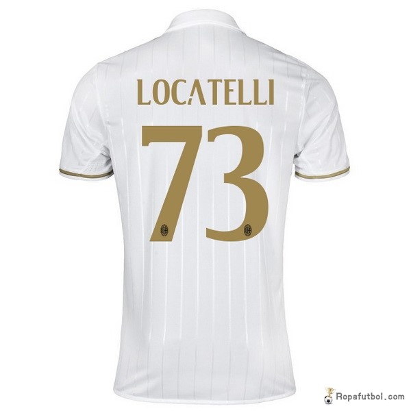 Camiseta AC Milan Replica Segunda Ropa Locatelli 2016/17 Blanco